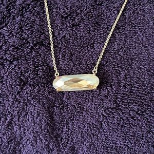Gold Necklace with Yellow Gem
